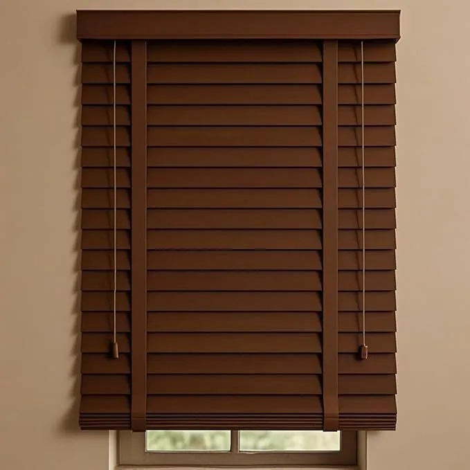 Wooden Blinds fitted on a window
